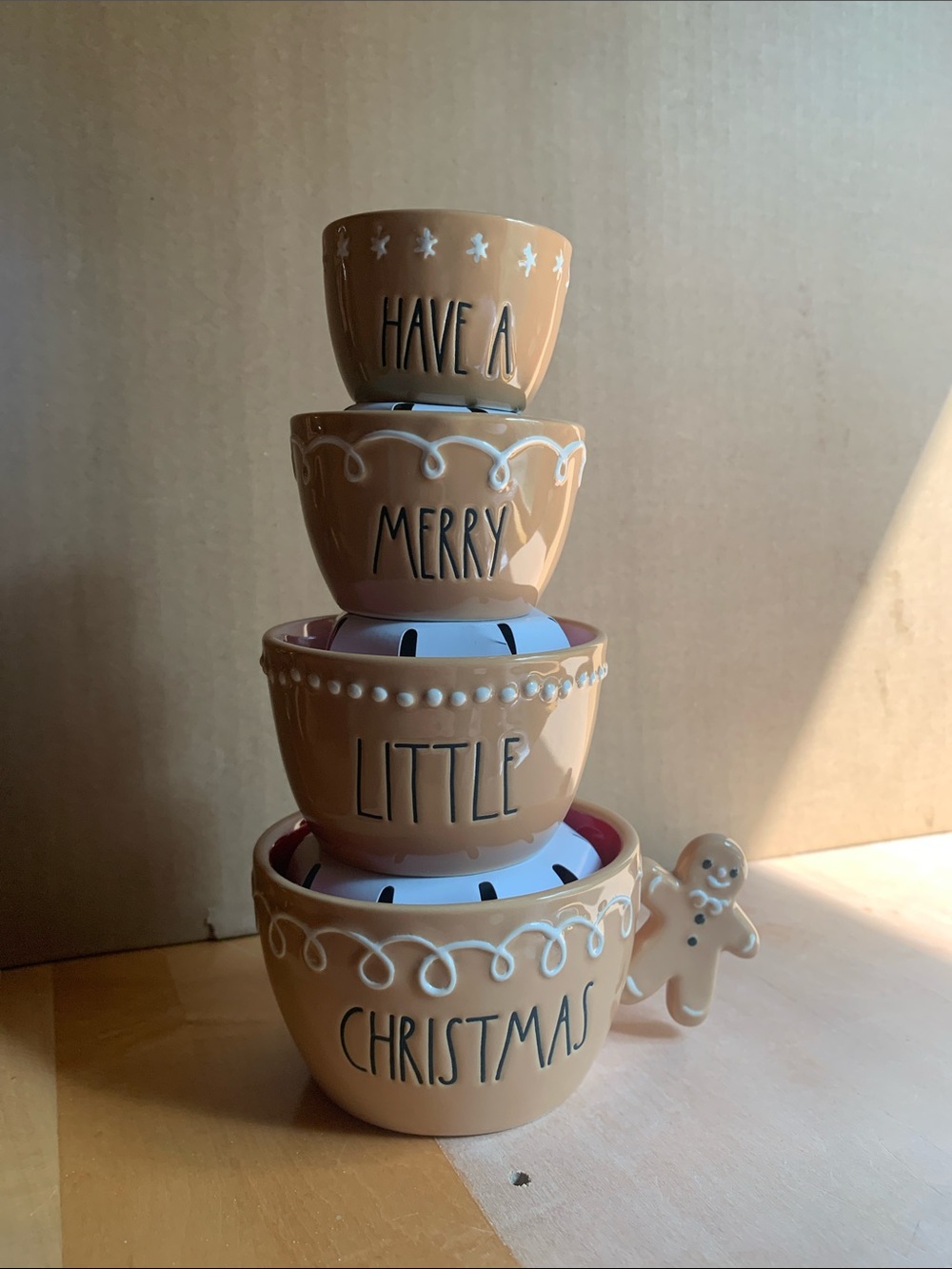 Rae Dunn gingerbread measuring cups